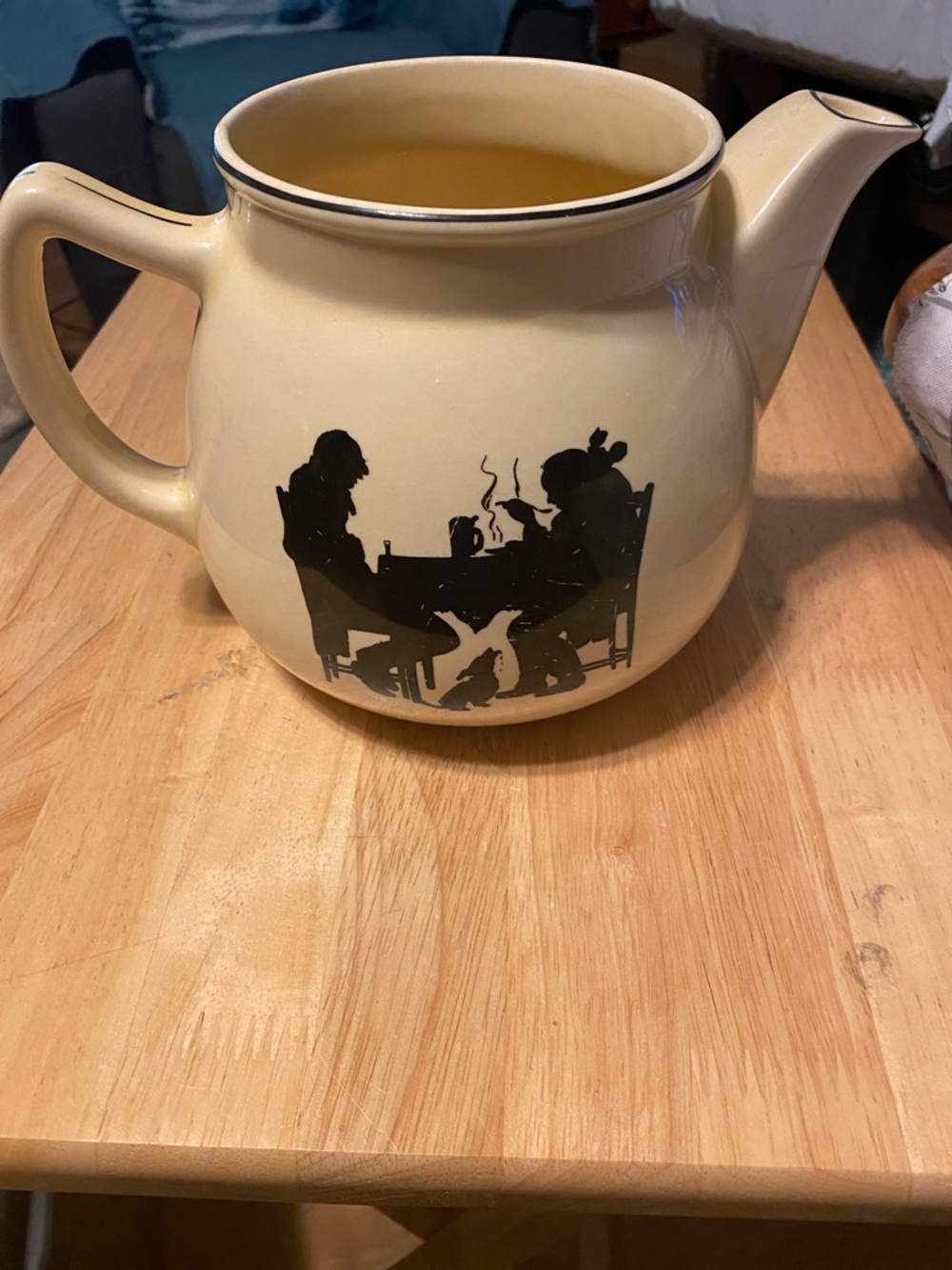 Pantry Bake-In Ware Crooksville, Ohio teapot 8 cup. No cover-top. Fair condition